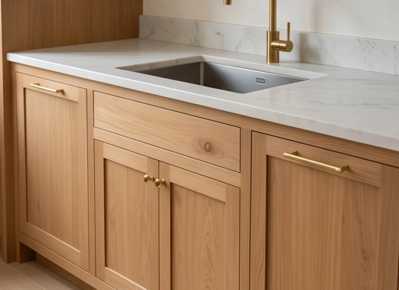Hướng bếp hợp tuổi Sửu: Số đo Lỗ Ban và vật phẩm hóa giải 9 Khu vực tủ bếp dưới được thi công với kích thước công thái học đảm bảo an toàn