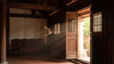 Khung cảnh chim én chao lượn trong phòng khách ngập nắng giải mã hiện tượng chim én bay vào nhà là điềm gì