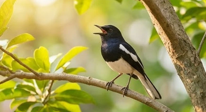 Chim kêu là điềm gì: Tra cứu theo loài, khung giờ và cách hóa giải 5 Chim khách sải cánh chao lượn hót ríu rít dưới ánh nắng bình minh rực rỡ trước sân