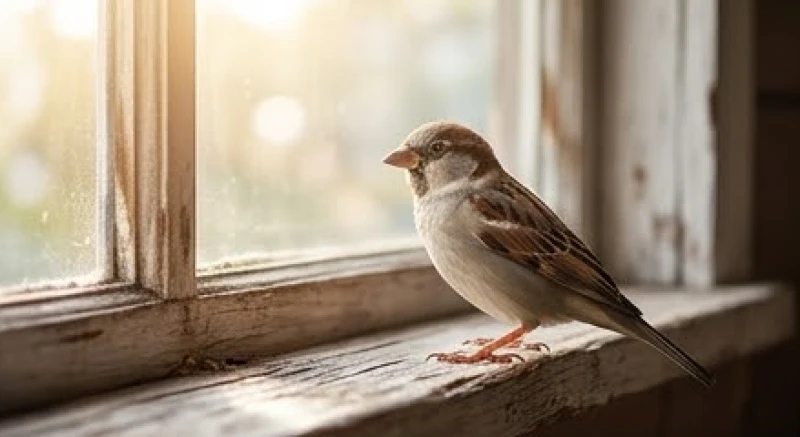 Mơ thấy chim sẻ: Giải mã điềm báo & bảng tra số may mắn 2 Chú chim sẻ nhỏ hiền lành đậu bình yên bên bậu cửa sổ ngập tràn ánh nắng sáng sớm, mang theo thông điệp về những cơ hội mới