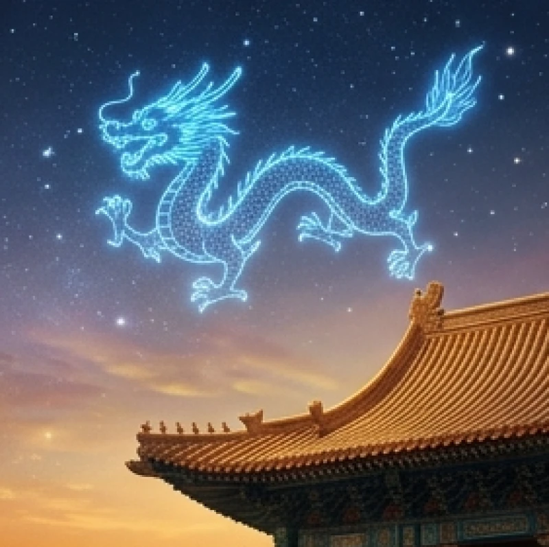 Bầu trời đêm mùa xuân rực rỡ với chòm sao Thanh Long mang năng lượng sinh sôi nảy nở