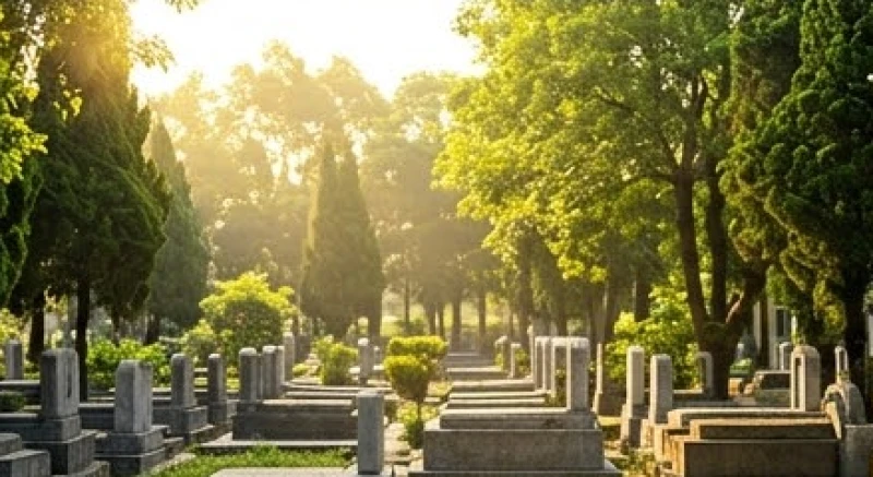 Khu lăng mộ ngập tràn ánh nắng ban mai ấm áp xua tan sự lạnh lẽo