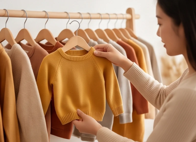 Mẹ cẩn thận chọn lựa những món đồ màu vàng sậm để nuôi dưỡng mệnh Thổ