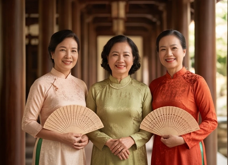 Tuổi Tỵ Nên Cưới Vào Năm Nào: Cách Chọn Năm Và Tháng Đại Lợi 10 Ba cô dâu ở các thế hệ khác nhau cùng mặc áo dài cưới rạng rỡ đại diện cho nạp âm tuổi Tỵ