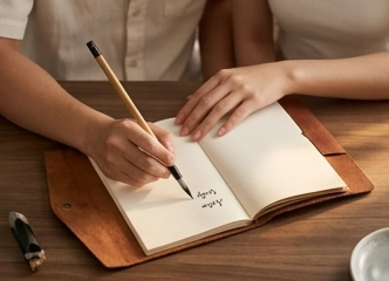 Tuổi Sửu sinh con năm nào tốt: Bảng điểm 2025 - 2030 1 Cha mẹ cùng nhau ghi chép và lên kế hoạch sinh con hợp phong thủy trên cuốn sổ tay mộc mạc