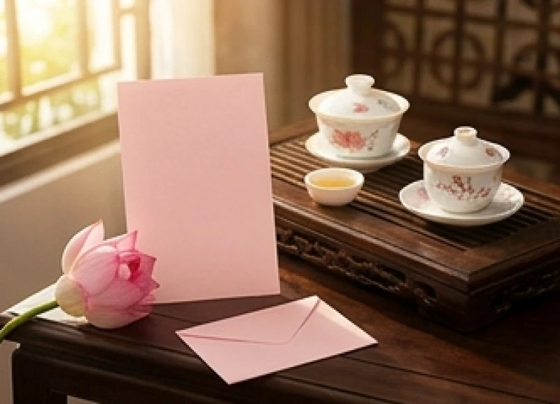 Giờ hoàng đạo hợp tuổi Hợi: Bảng tự tính theo 5 can chi 4 Tách trà sen và thiệp hồng chuẩn bị cho việc bàn bạc chuyện cưới hỏi