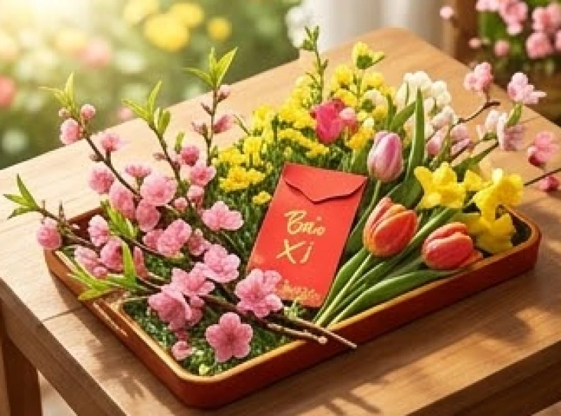 Chọn ngày tốt cho tuổi Tỵ: bảng lịch 12 tháng và văn khấn 5 Mâm trái cây và hoa tươi chuẩn bị cho buổi lễ khai xuân đầu năm mới