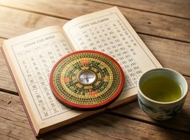 Văn khấn tháo dỡ nhà cũ: Bài cúng chuẩn và thủ tục thực địa 2 Quyển lịch vạn niên và la bàn phong thủy đặt trên bàn gỗ để gia chủ chọn ngày lành tháng tốt