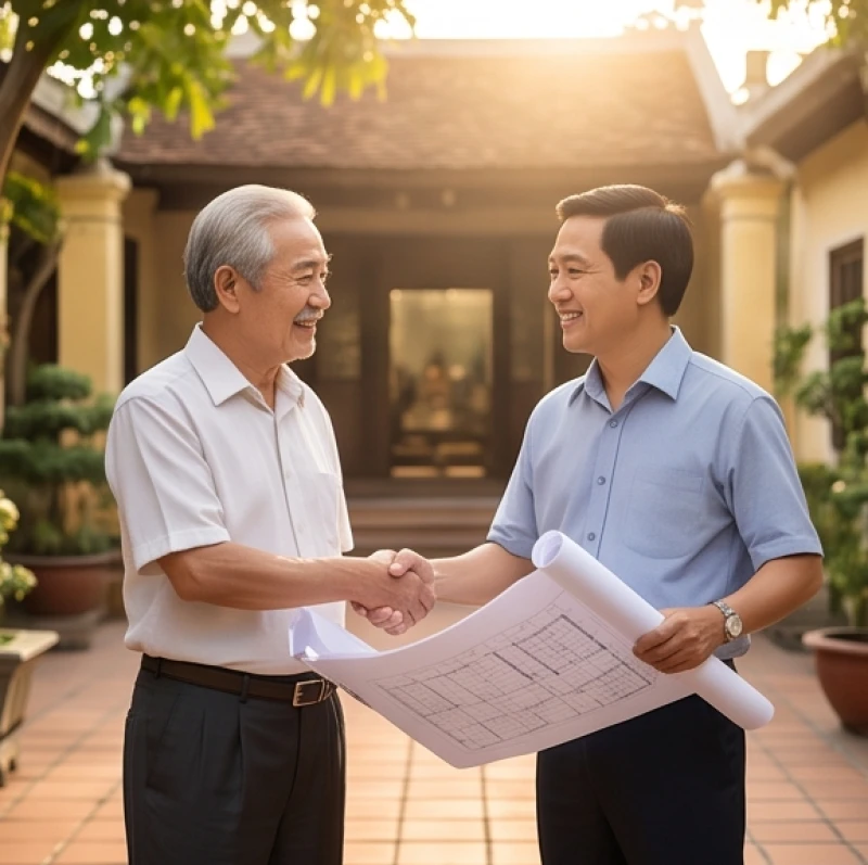Tử vi tuổi Đinh Mùi 1967 năm 2027: Cách cúng sao và mượn tuổi 9 Hai gia đình vui vẻ trò chuyện, thống nhất việc mượn tuổi để đảm bảo phong thủy