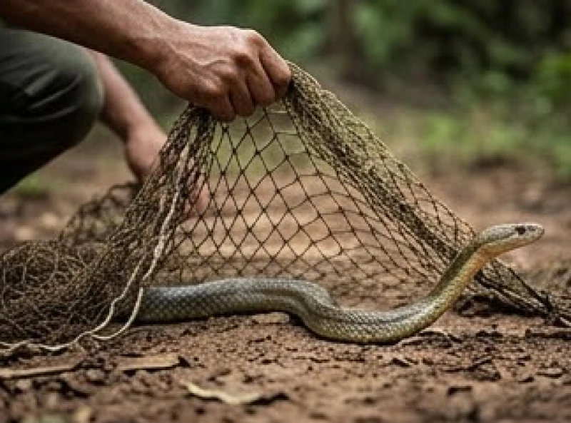 Mơ thấy bắt rắn: Giải mã điềm hung cát và sổ mơ theo tình huống 2 Đôi bàn tay mạnh mẽ giăng lưới vây bắt thành công một con rắn đang trườn trên mặt đất