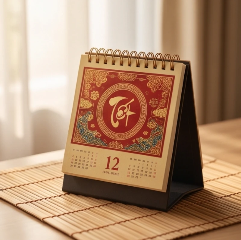 Lịch để bàn đánh dấu các năm Giáp Dần, Ất Mão và Bính Thìn của chu kỳ vận hạn tiếp theo