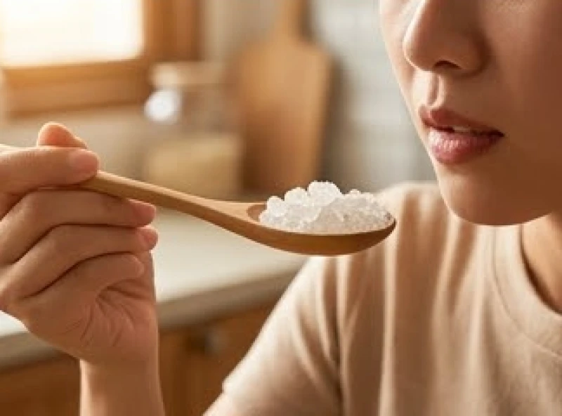 Ngậm một thìa đường cát khô hoặc mật ong nguyên chất ở cuống lưỡi giúp làm dịu dây thần kinh phế vị