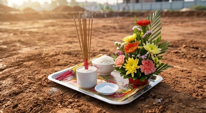 Vận hạn tuổi Thìn năm 2027: Chi tiết sao chiếu và tháng đại cát 13 Bàn thờ cúng thần linh thổ địa được bày biện tươm tất trước khi tiến hành động thổ xây nhà