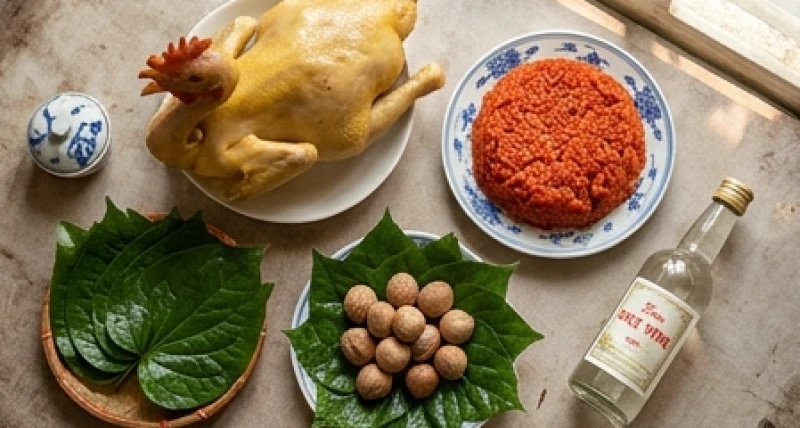 Văn khấn Thổ Công mùng 2 Tết: Bài cúng chuẩn và cách sắm lễ 3 Các lễ vật cơ bản để cúng Thổ Công gồm gà luộc, xôi gấc, rượu trắng và trầu cau