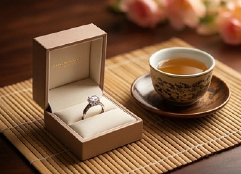Hộp nhẫn cầu hôn tinh tế được chuẩn bị cho một cột mốc quan trọng trong chuyện tình cảm