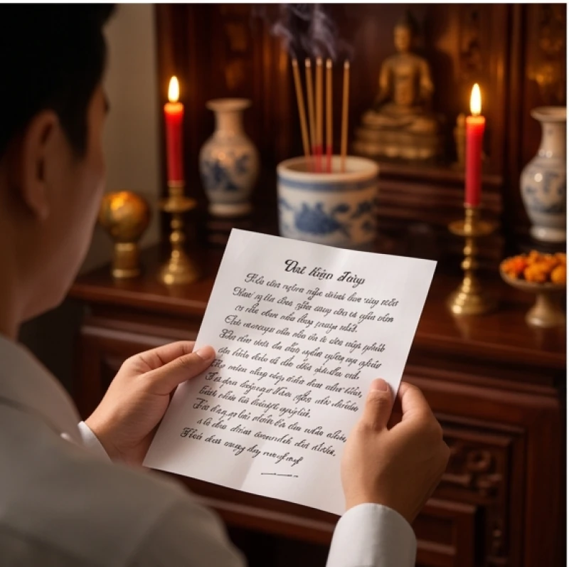 Văn khấn gia tiên ngày giỗ: Bài khấn chuẩn và quy tắc xưng hô 8 Gia chủ cẩn thận ghi chép các danh xưng tâm linh của tổ tiên ra giấy để chuẩn bị đọc văn khấn ngày giỗ