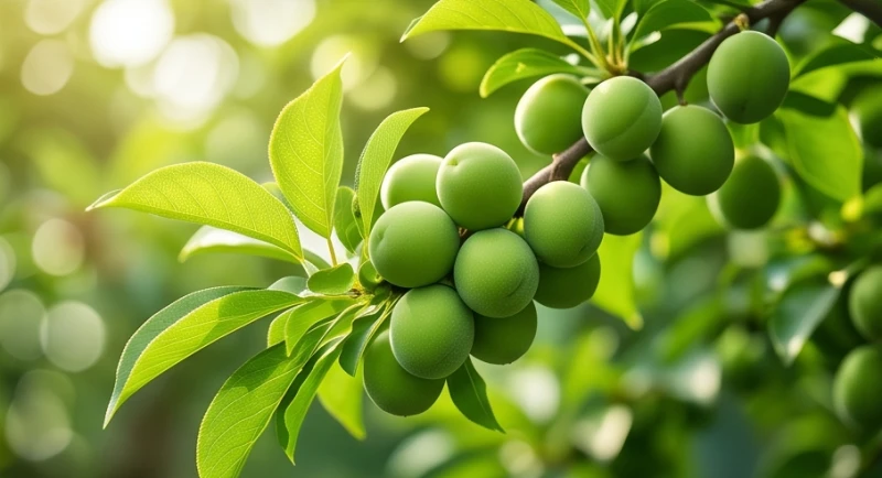 Những chùm quả xanh chưa chín mọc san sát trên cành lá báo hiệu một quá trình rèn luyện cần sự kiên nhẫn