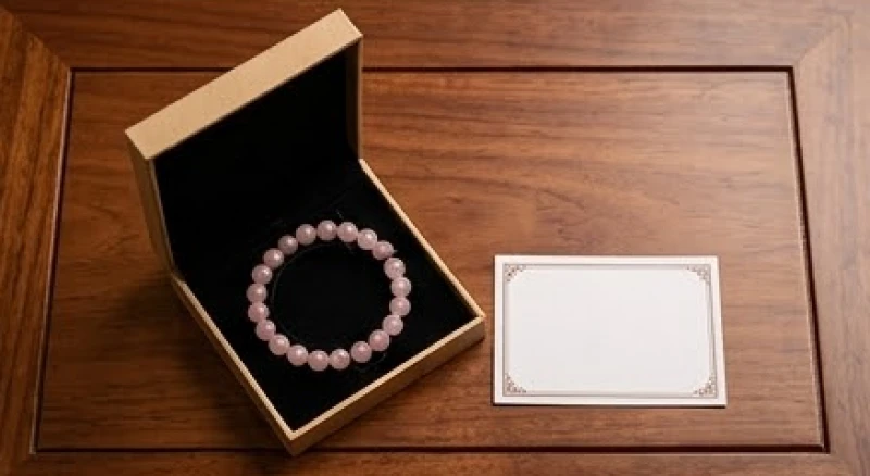 Hộp quà tặng sang trọng chứa chuỗi hạt đá quý tự nhiên cỡ 10mm kèm theo giấy kiểm định