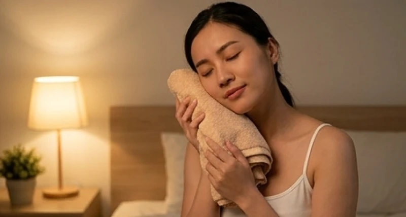 Mơ thấy răng sâu bị vỡ: Điềm báo tâm linh và góc nhìn y khoa 7 Cô gái đắp một chiếc khăn ấm lên hai bên mang tai để thư giãn cơ hàm trước khi đi ngủ