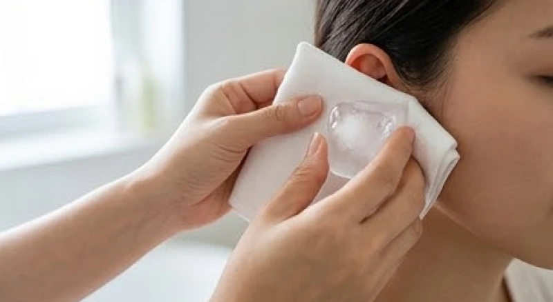Nóng tai là điềm gì: Tra cứu 12 khung giờ nam nữ và mẹo xử lý 6 Sử dụng khăn bọc đá lạnh chườm nhẹ để làm co mạch máu và hạ nhiệt vành tai