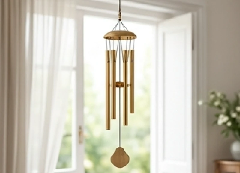 Tứ hành xung là gì: Bản chất 3 nhóm tuổi và cách hóa giải 9 Chuông gió bằng đồng thau được treo trước cửa sổ để xả bớt năng lượng Thổ dư thừa