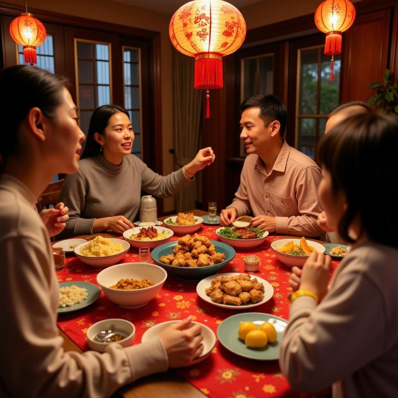 Family gathering for Tet holiday