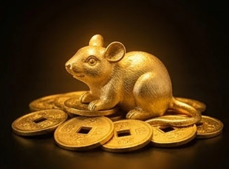 Nằm mơ thấy bắt chuột là điềm gì? Giải mã ý nghĩa và đánh số mấy 2 Biểu tượng chuột vàng phong thủy đặt trên những đồng tiền xu Á Đông tượng trưng cho sự sung túc
