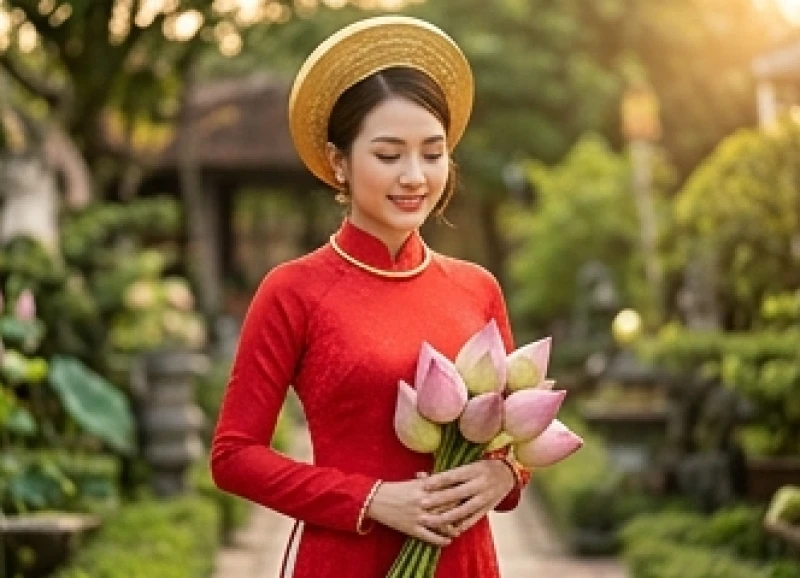 Tuổi Mão Nên Cưới Vào Năm Nào: Luật Nam Nữ và Thủ Tục Hóa Giải 4 Cô dâu tuổi Mão trang điểm lộng lẫy và mặc áo dài đỏ, vì phong tục cưới hỏi luôn ưu tiên xem xét tuổi mụ của người nữ