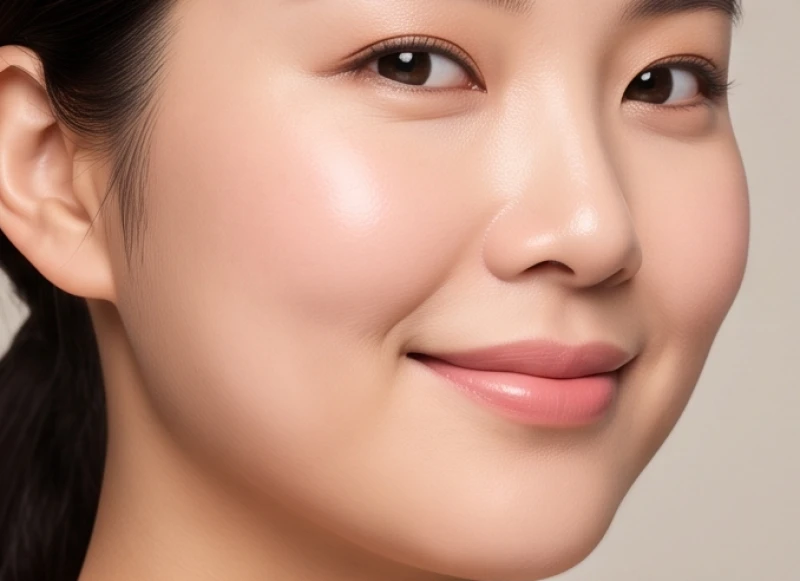 Hai bên gò má đầy đặn săn chắc ôm trọn khung xương hàm tạo nên dáng vẻ tràn đầy sức sống và sinh lực