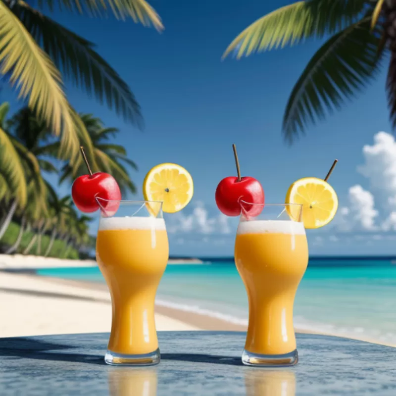 Cốc Tail Pina Colada Bên Bờ Biển