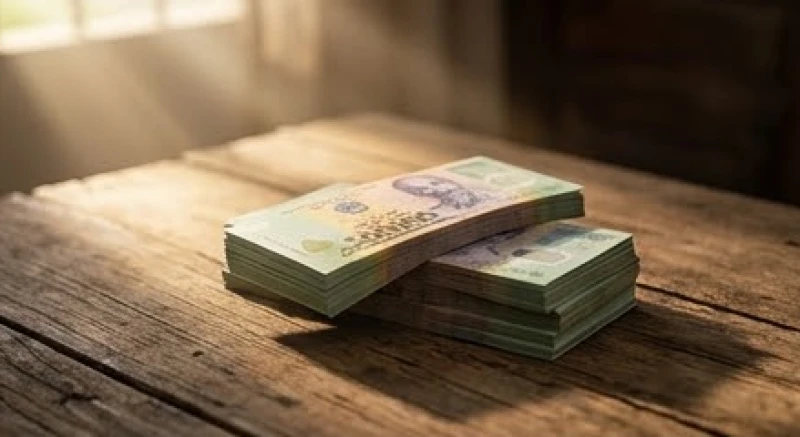 Những cọc tiền dày được xếp ngay ngắn tượng trưng cho cơ hội tài chính lớn