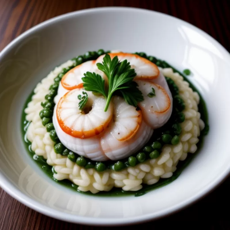 Cơm Risotto hải sản trang trí nghệ thuật