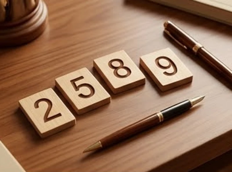 Bố cục thư pháp nghệ thuật thể hiện các con số may mắn 2, 5, 8 và 9 cho người mệnh Thổ