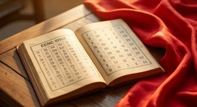 Mơ thấy quần áo đẹp: Điềm báo tâm linh và lý giải con số 12, 33 6 Cuốn sổ phong thủy cổ ghi chép các con số may mắn nằm cạnh dải lụa đỏ tượng trưng cho tài lộc