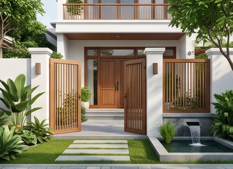 Tuổi Quý Tỵ 1953 hợp hướng nào: Tra cứu nam, nữ mạng và cách hóa giải 4 Thiết kế cổng chính lệch trục so với cửa chính giúp tạo minh đường tụ thủy trong phong thủy