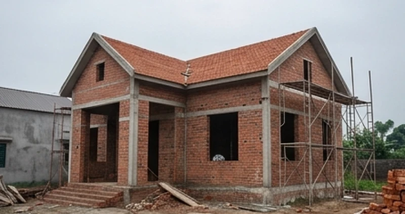 Mơ thấy bố mẹ xây nhà mới: Điềm báo gia đạo và số may mắn 3 Khung cảnh công trình nhà ở dang dở trơ trọi gạch đá phản ánh nỗi lo âu về áp lực tài chính gia đình