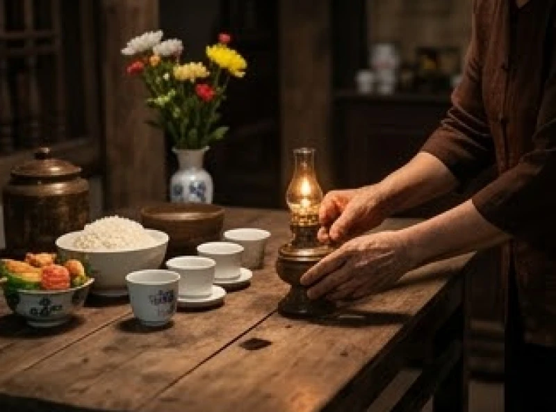 Gia chủ thực hiện cách hóa giải vận hạn cho tuổi Sửu thông qua lễ cúng dâng sao giải hạn trang nghiêm