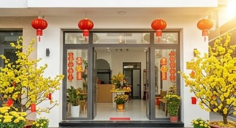 Văn khấn cầu tài lộc đầu năm: Bài cúng chuẩn tại gia và cửa hàng 5 Cửa hàng kinh doanh được dọn dẹp khang trang, rực rỡ sắc đỏ chuẩn bị đón luồng khách đầu tiên