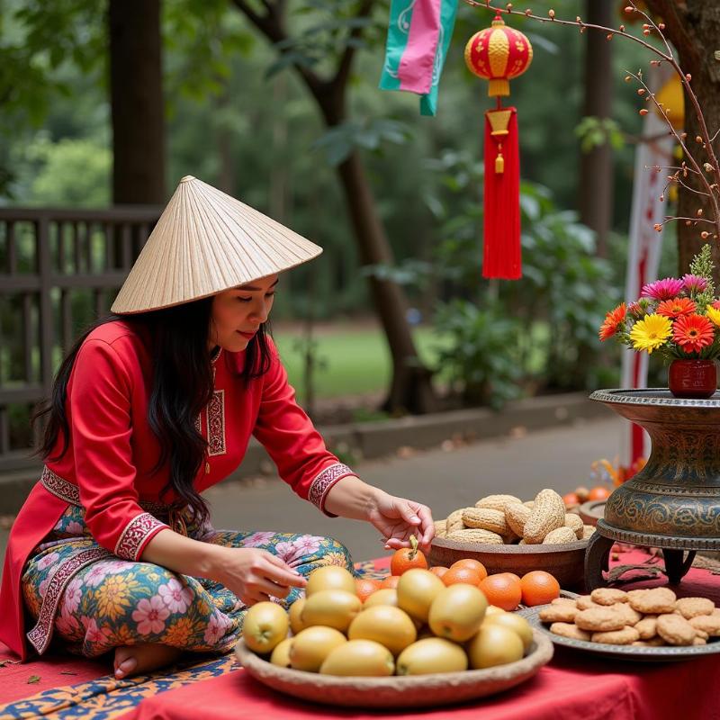 Lễ cúng Mẫu Thiên ngoài trời