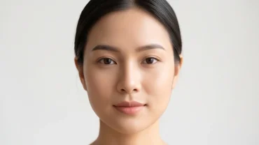 Gương mặt người phụ nữ Á Đông với ngũ quan hài hòa thể hiện rõ 12 cung mệnh trên khuôn mặt