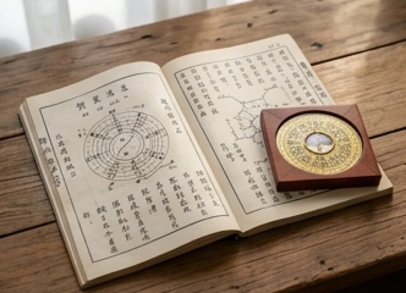 Sách phong thủy và la bàn dùng để tra cứu cung phi bát trạch cho từng giới tính