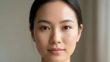 Gương mặt người phụ nữ Á Đông với vầng trán sáng sủa thể hiện cung quan lộc trên khuôn mặt hanh thông