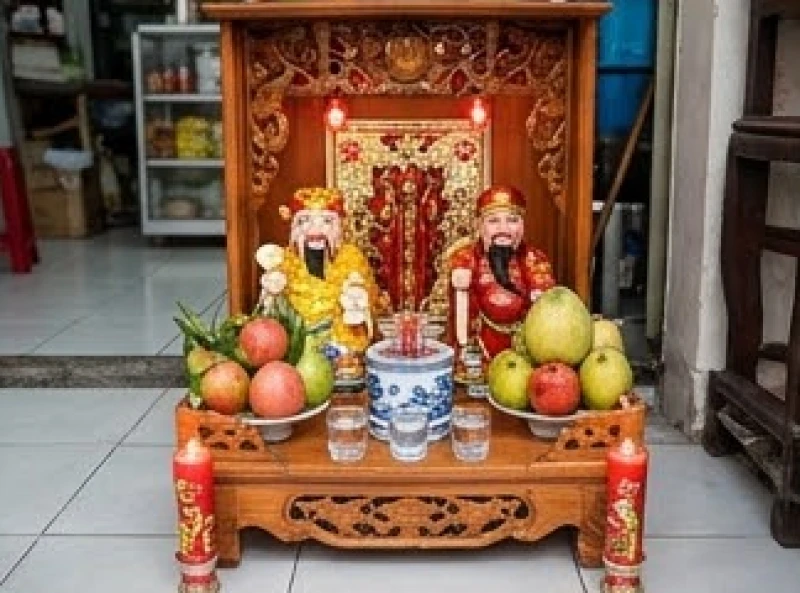 Văn khấn rằm tháng Giêng: Trình tự từng ban và quy tắc hóa vàng 5 Ban thờ Thần Tài Thổ Địa được dâng hương và lễ vật đầy đủ trong dịp rằm đầu năm