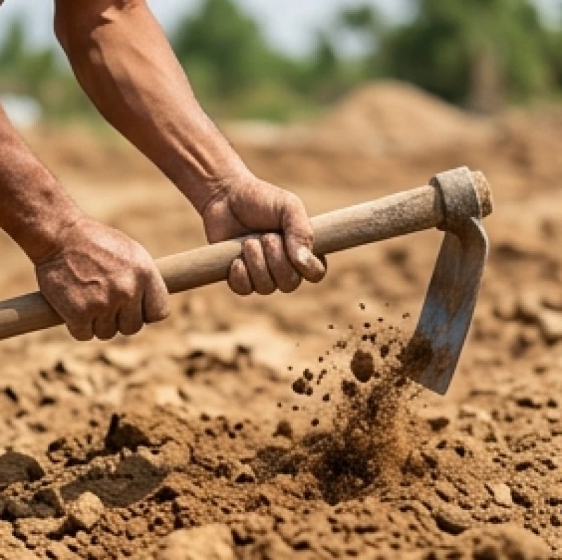 Văn khấn mượn tuổi làm nhà: Trình tự bài bản và mẫu giấy tờ 9 Người đại diện tự tay cầm cuốc đào những nhát đất đầu tiên để chính thức khởi động công trình