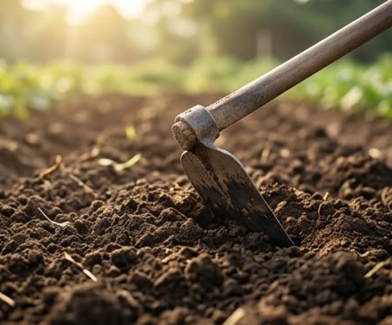 Mơ thấy cuốc đất: Giải mã tâm lý, điềm báo và số tài lộc 1 Mảng đất màu mỡ được xới tơi xốp bằng cuốc để chuẩn bị gieo hạt giống