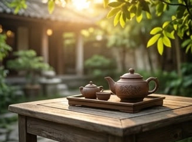 Tử vi trọn đời tuổi Đinh Mão 1987 nam mạng: mốc vận hạn & hợp kỵ 4 Gia đình nhiều thế hệ quây quần bên ấm trà truyền thống trong khu vườn tĩnh lặng