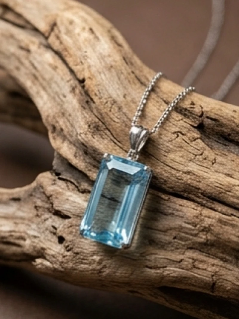 Tuổi Sửu hợp đá gì: Bảng màu theo cung phi và phân khúc giá 5 Mặt dây chuyền đá Aquamarine màu xanh dương êm dịu hợp với mệnh Giản Hạ Thủy