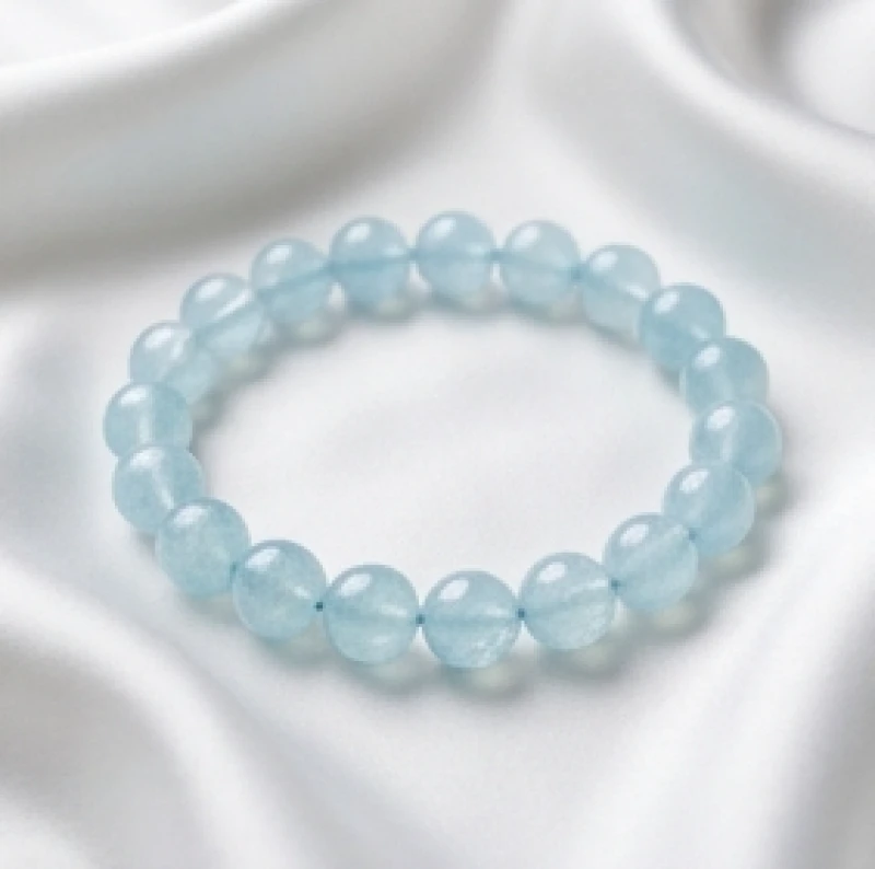 Vật phẩm phong thủy cho tuổi Thân: Bảng giá và cách khai quang 3 Chuỗi hạt đá Aquamarine xanh biển thanh khiết dành cho tuổi Giáp Thân mệnh Thủy