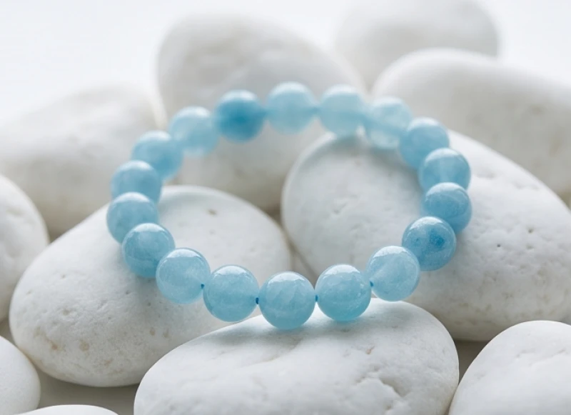 Vẻ đẹp thanh khiết của vòng đá Aquamarine xanh dương giúp xoa dịu cảm xúc cho người tuổi Nhâm Thìn