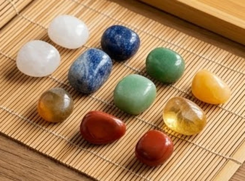Các loại đá phong thủy nhiều màu sắc đại diện cho ngũ hành Kim Thủy Mộc Hỏa Thổ